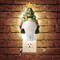 Casafield Ceramic Holiday Night Light - Vintage Decorative Night Light with Bulbs and Star Topper
